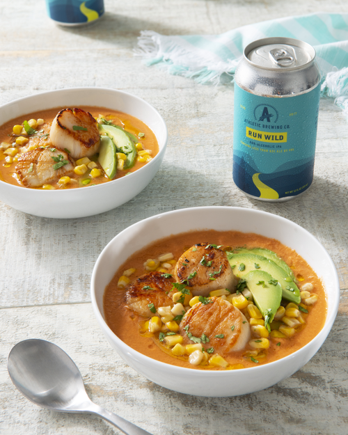 Gazpacho with Seared Scallops