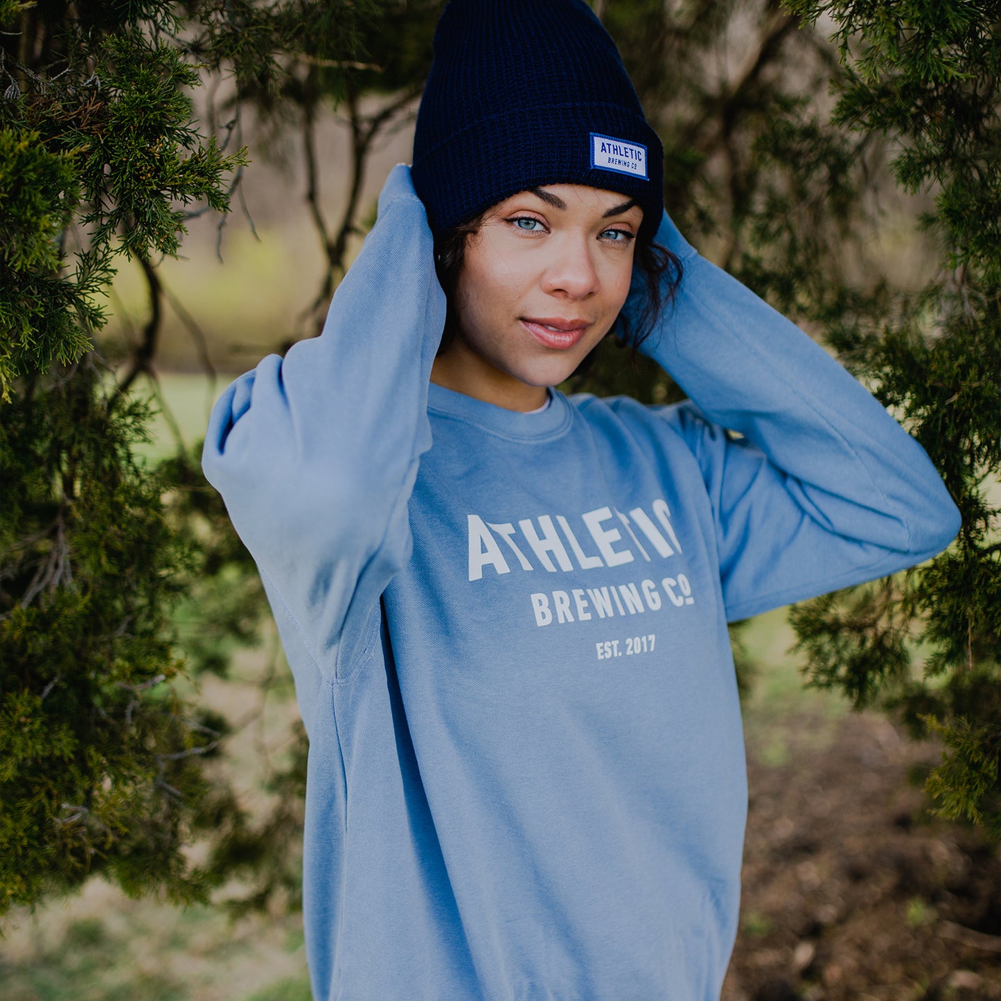 Athletic Brewing Co Crewneck Sweatshirt - Blue