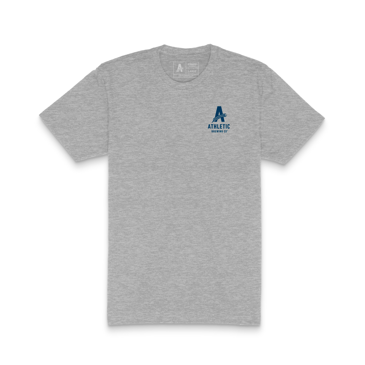 Athletic Brewing Stacked Logo T-Shirt - Grey