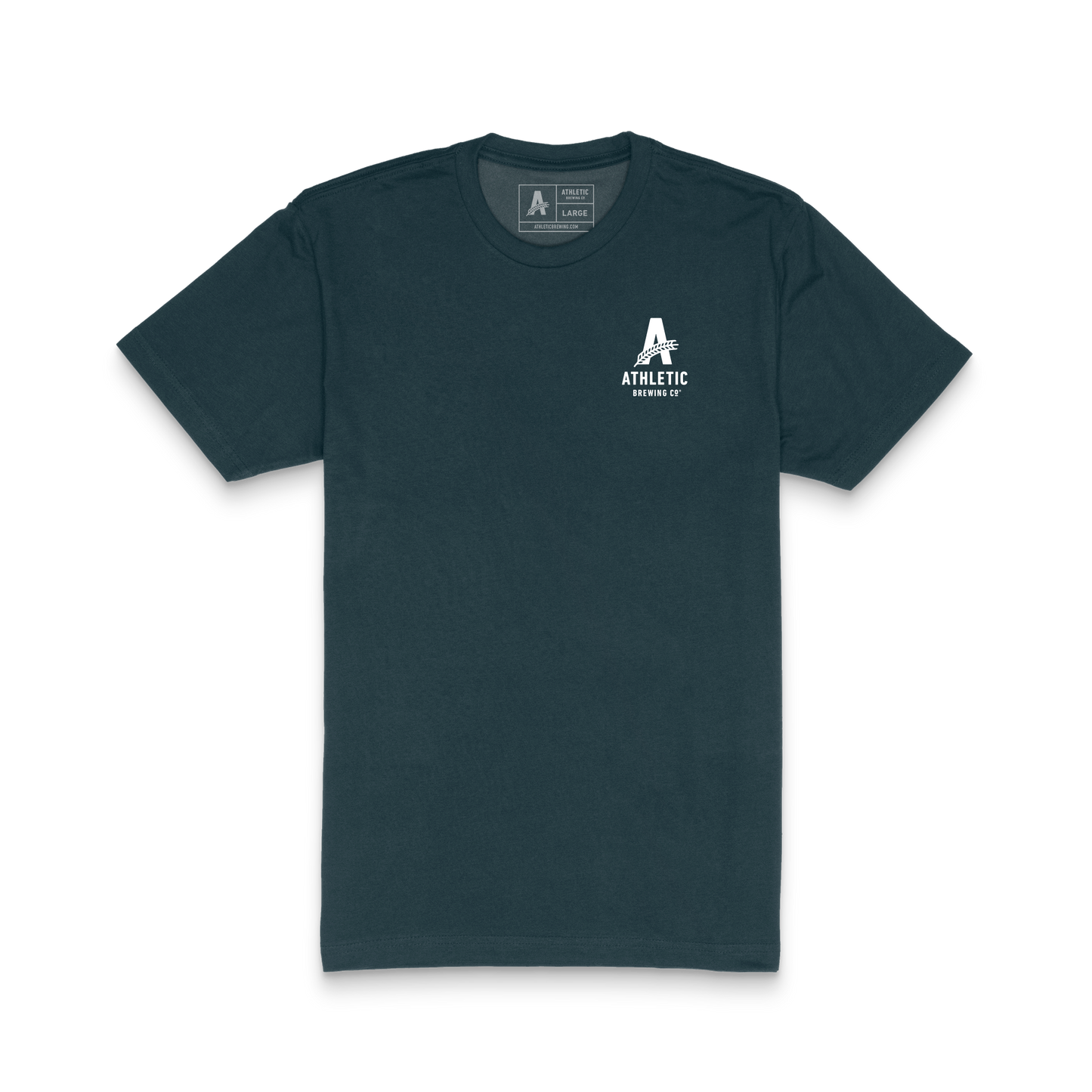 Athletic Brewing Stacked Logo T-Shirt - Navy