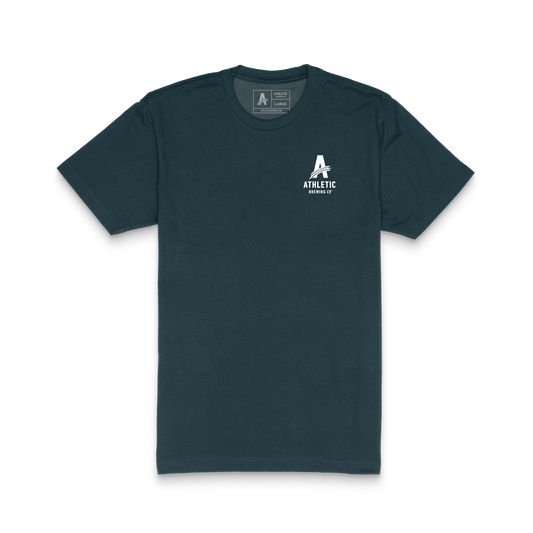 Athletic Brewing Stacked Logo T-Shirt - Navy