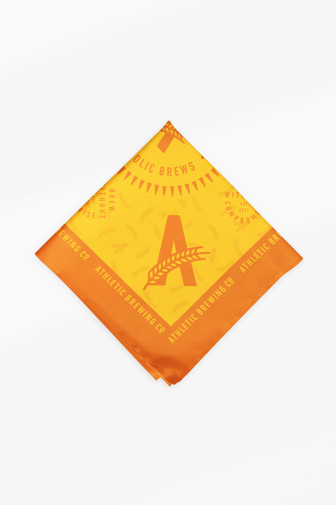 Athletic Brewing Bandana Folded Gold